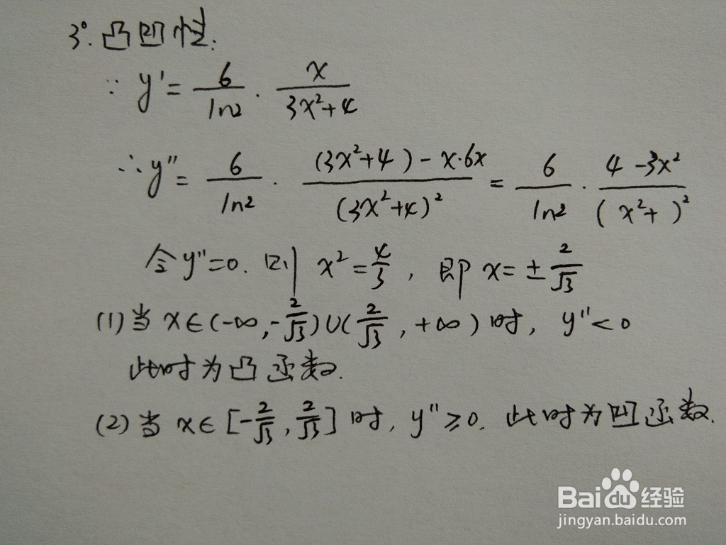 复合对数函数y=log2(3x^2+4)的图像画法