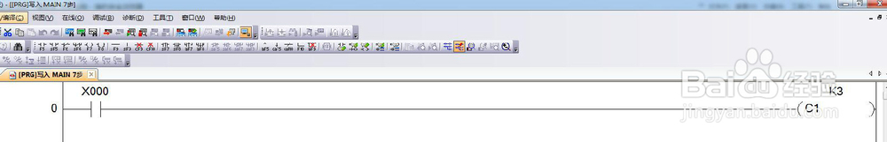 三菱plcGX3U系列计数器比较指令使用教学
