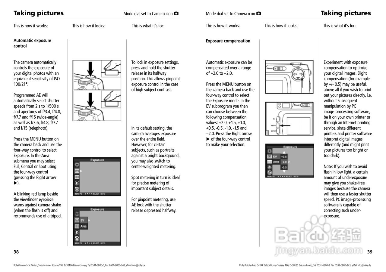 Rollei d33 com型数码相机说明书:[2]