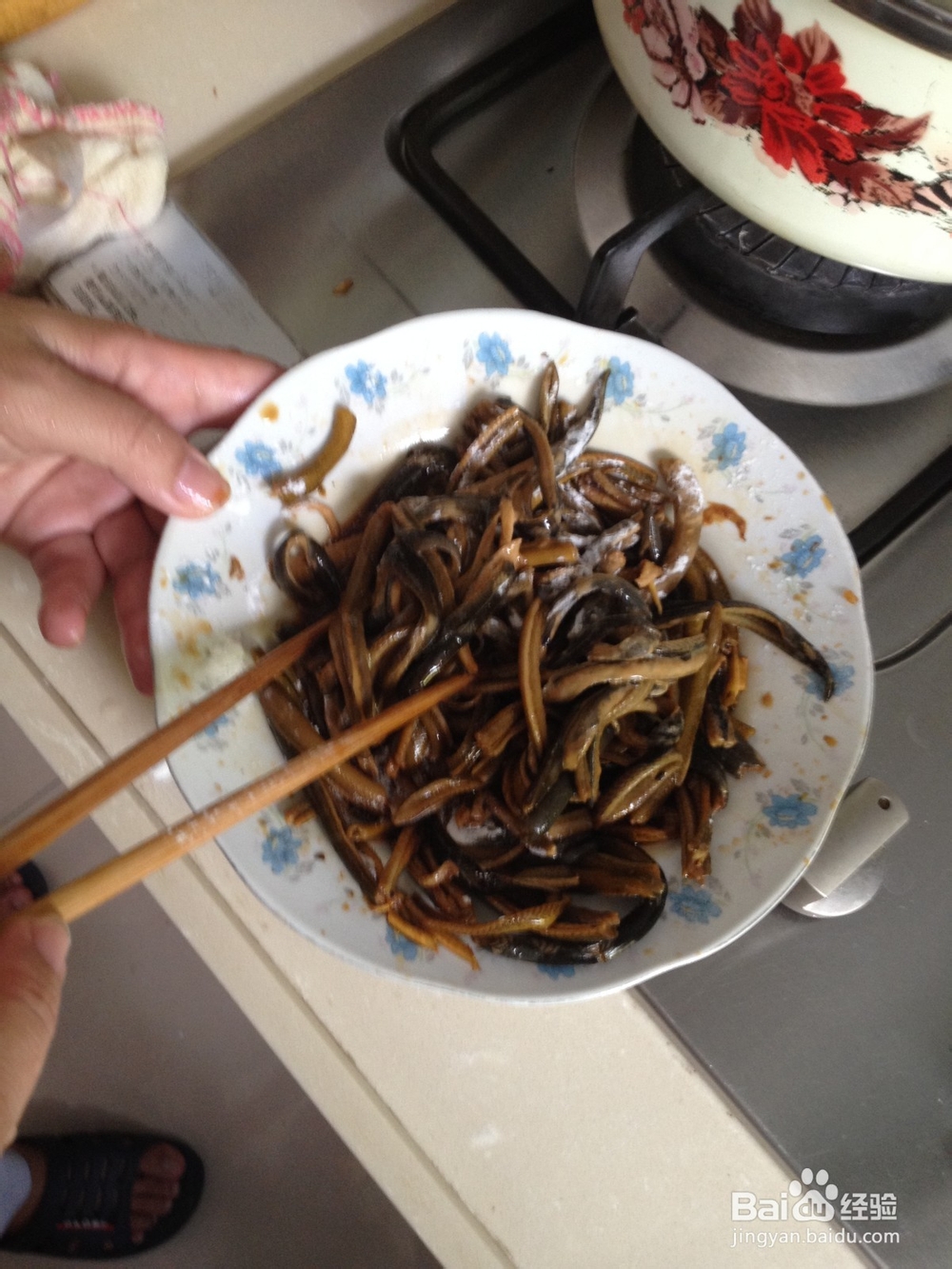 响油鳝丝的自创炒法