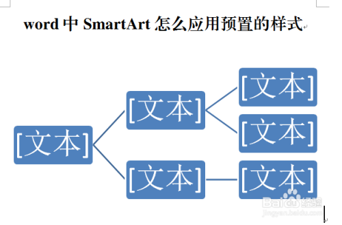 word中smartart怎么应用预置的样式