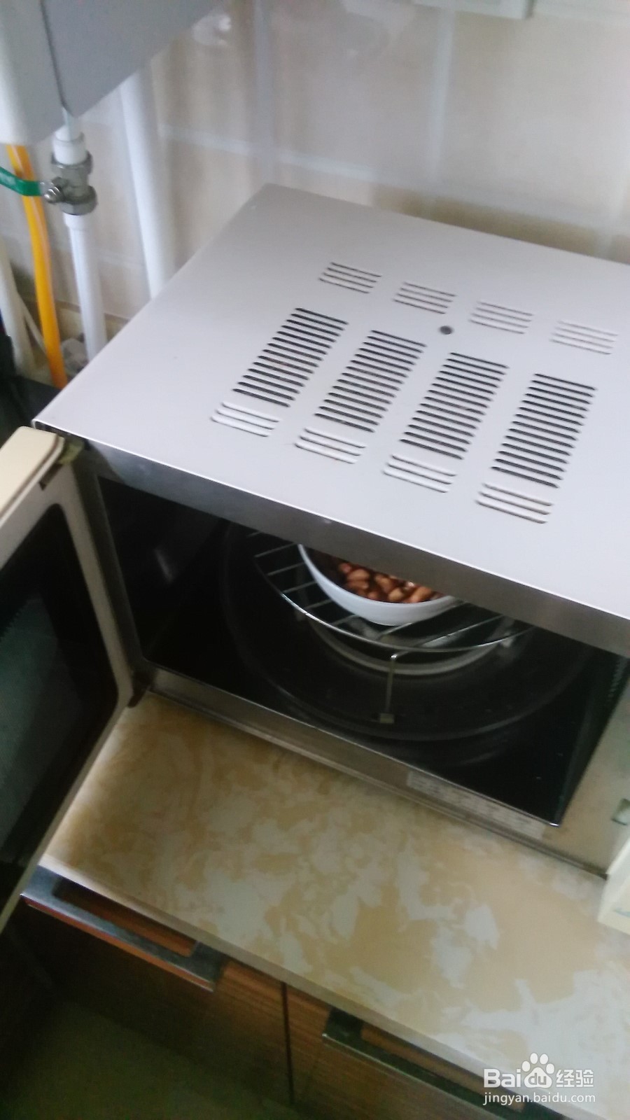 美食 油爆花生米 微波炉