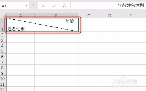 如何在Excel 中制作带斜线的表头