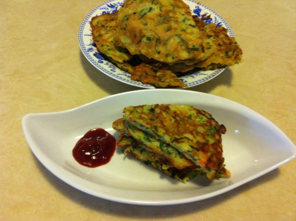 鸡蛋豆腐青菜饼