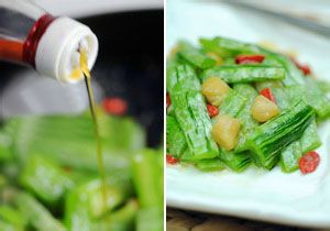 蛇瓜烩干贝的做法