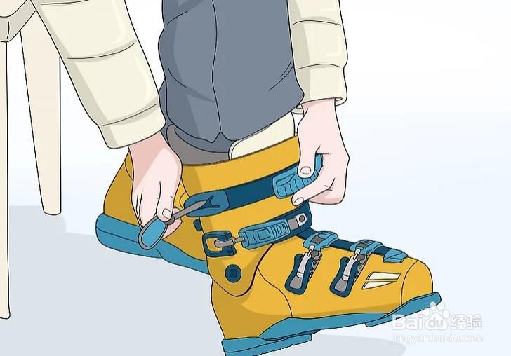 滑雪板怎么穿图解