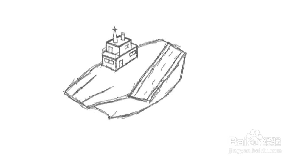 航空母舰的楼层怎么画