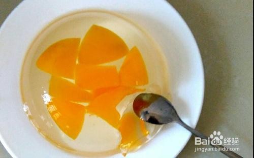 黄桃果冻的做法