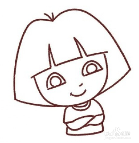 如何画出爱冒险的朵拉？