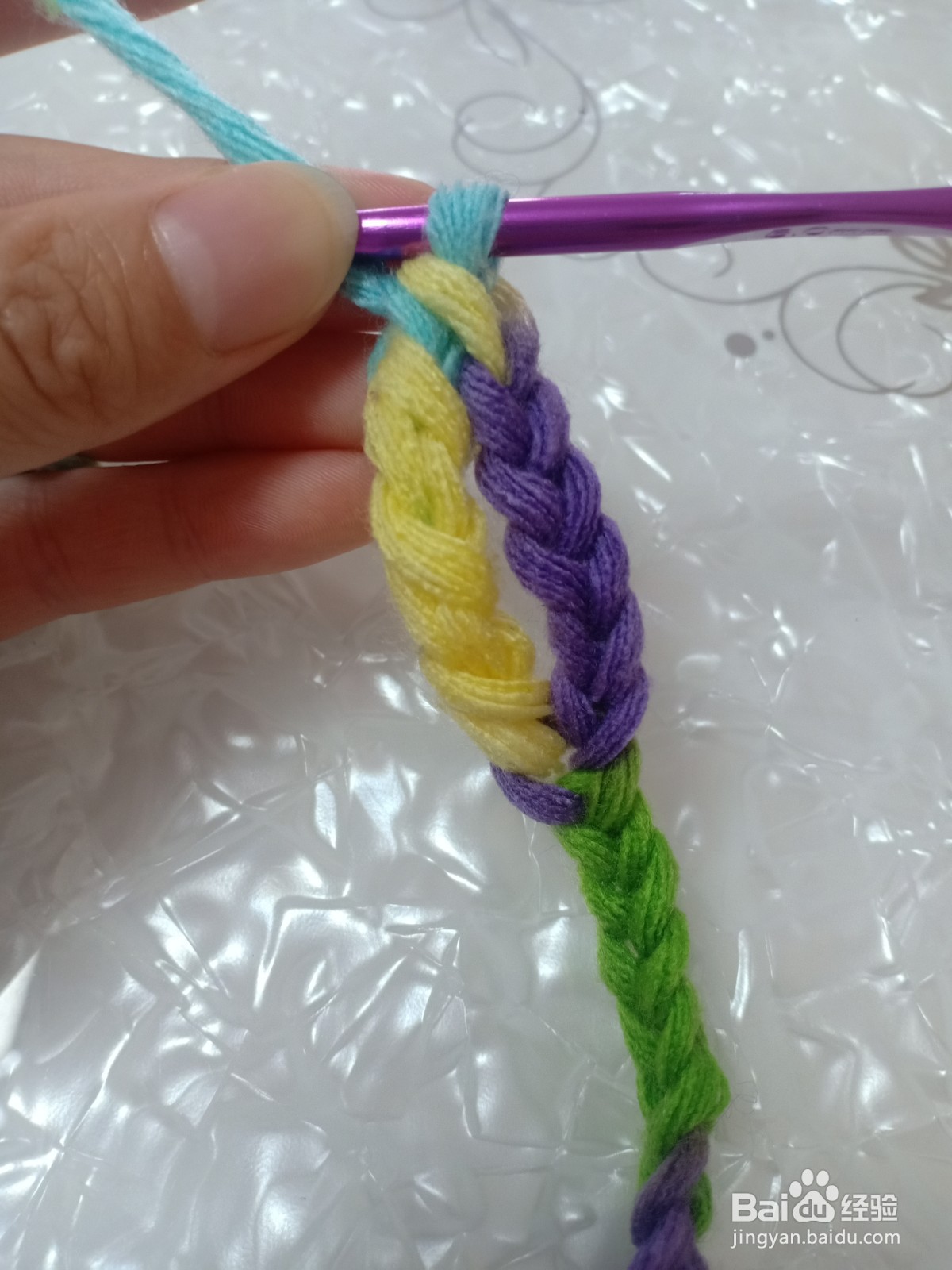 钩针三卷长针的编织方法