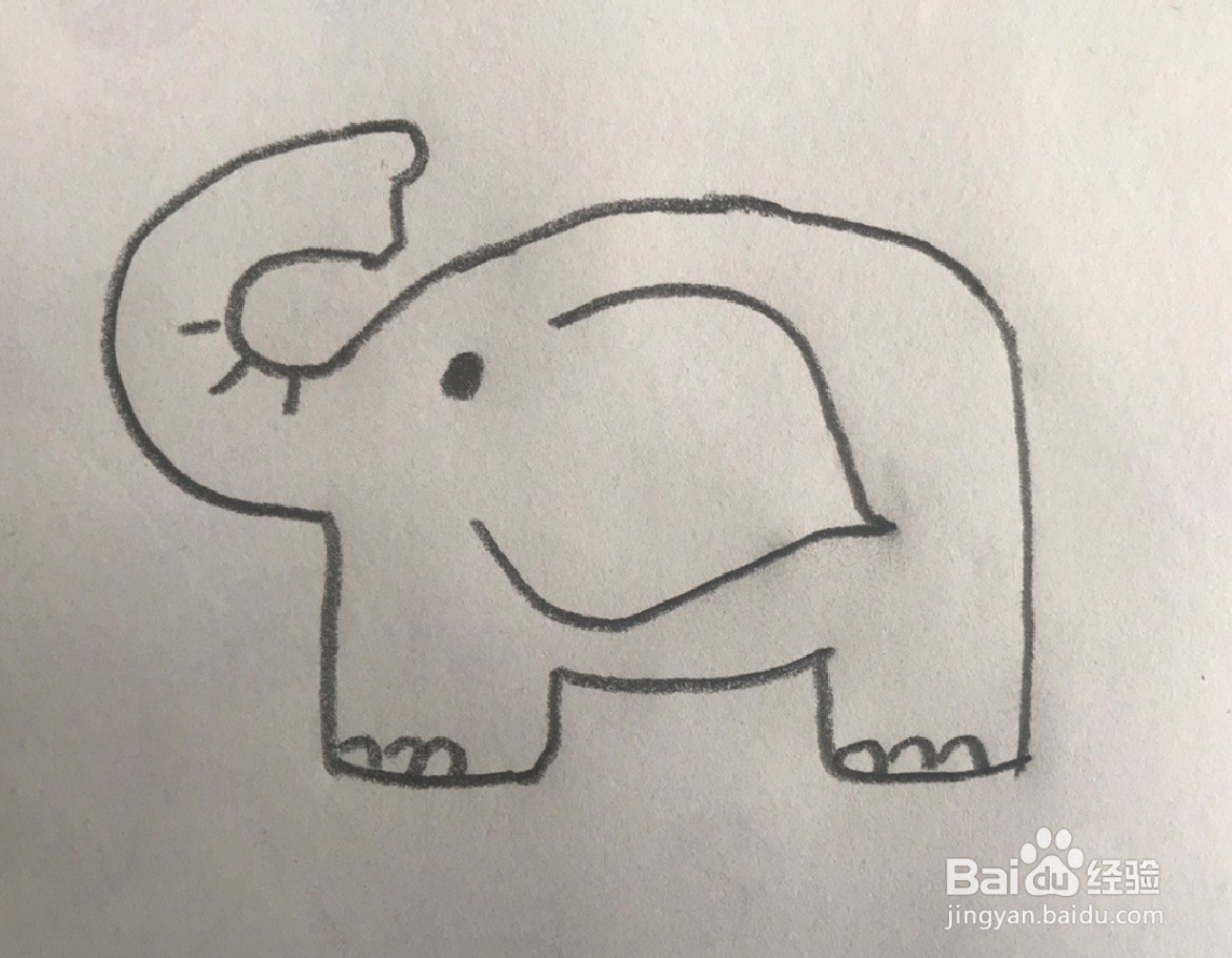 【简笔画】大象的分步画法