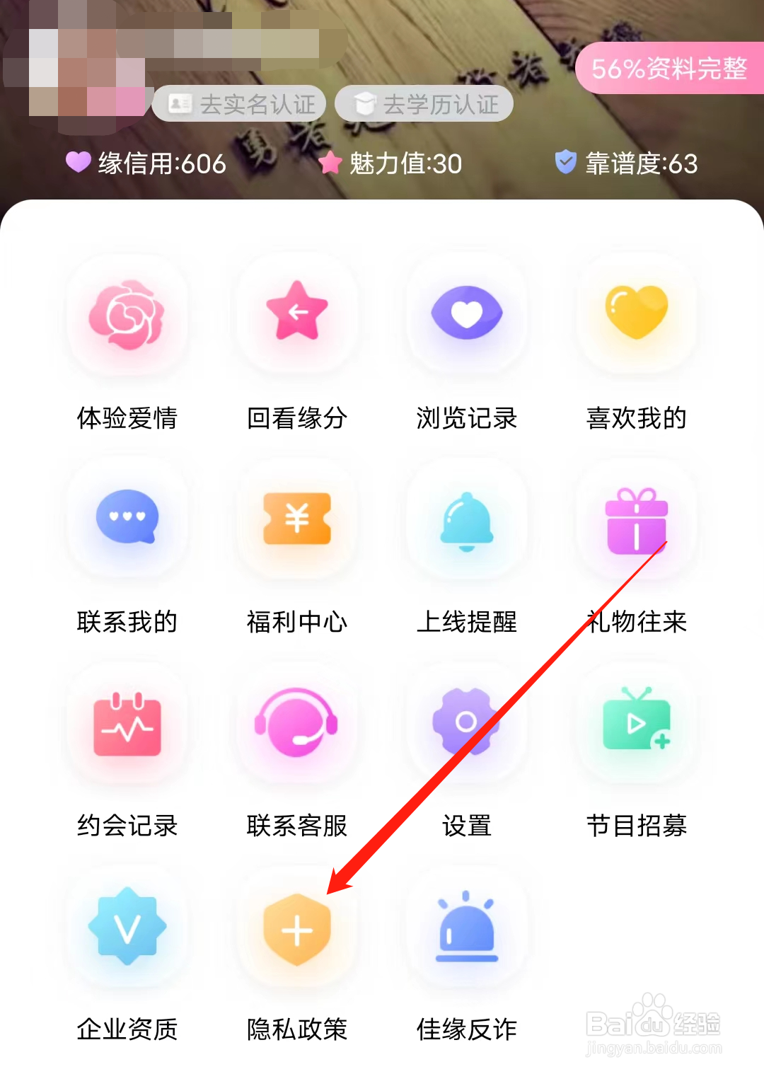 怎样查看世纪佳缘的隐私政策