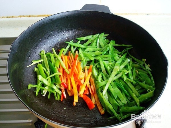 扁豆炒香干的做法