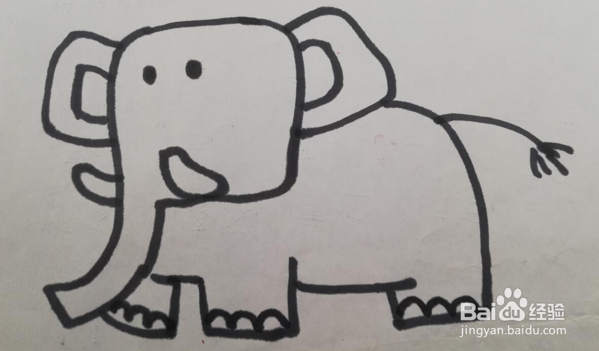 大象的画法 大象的简笔画