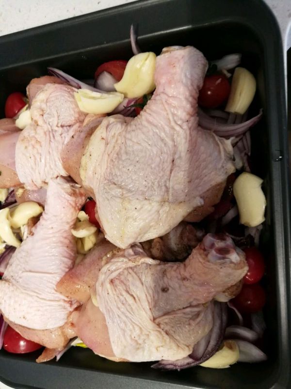 柠檬蒜香烤鸡腿