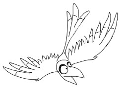 怎么画狮子王中的犀鸟沙祖