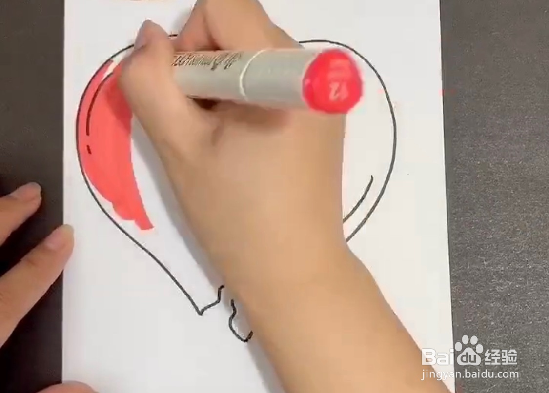 教你用马克笔绘画破碎的心