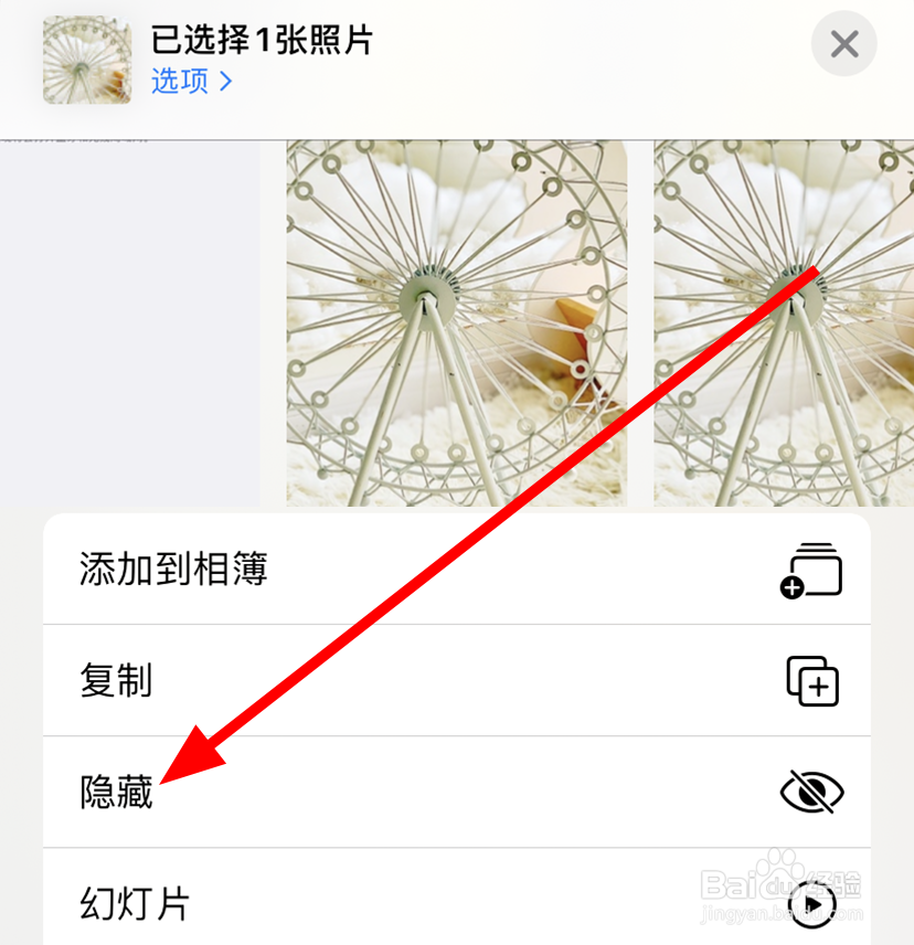 苹果/iPhone11怎么将相册中的照片隐藏