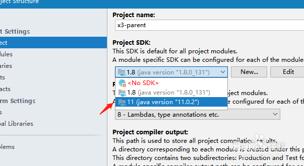 Intellij IDEA 修改项目的JDK版本教程