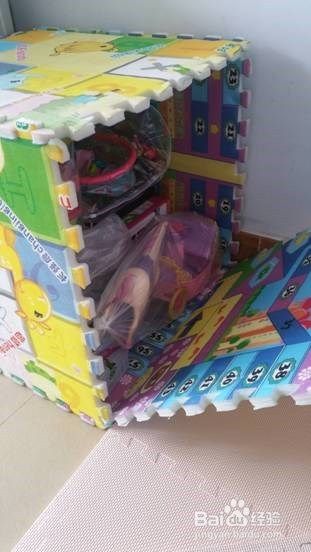 儿童房收纳爬爬垫变身玩具整理箱（爬行垫改造玩具屋）