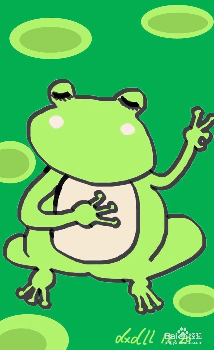 简笔画教程之可爱的青蛙