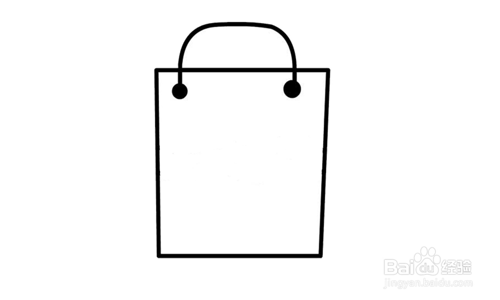 如何画出一个绿色帆布袋？