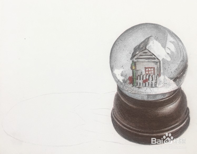 如何用彩铅画白色的物体