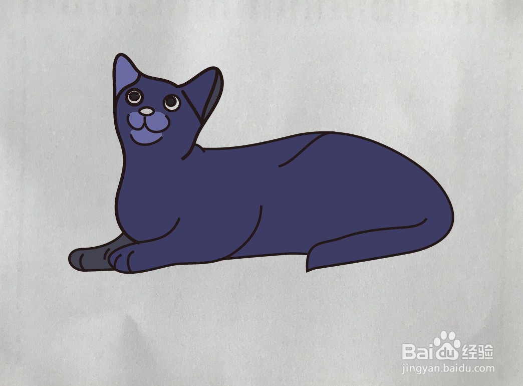 波比蓝猫简笔画图片