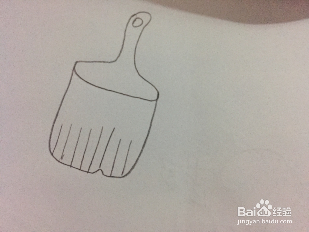 简笔画绘画刷子