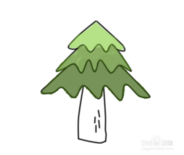 松树简笔画怎么画