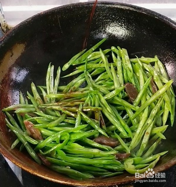 腊肠炒四季豆
