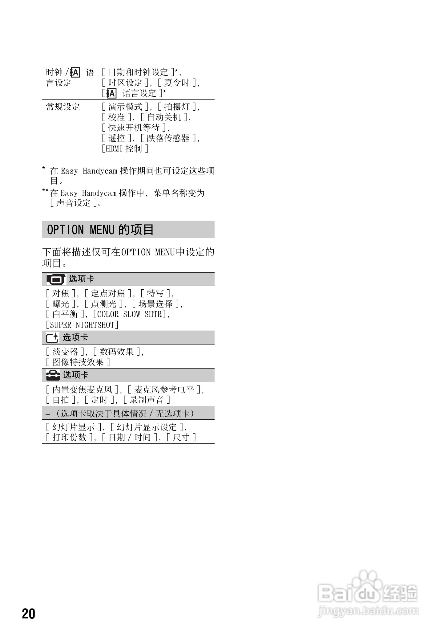 索尼DCR-SR12E型数码摄录一体机使用说明书:[2]