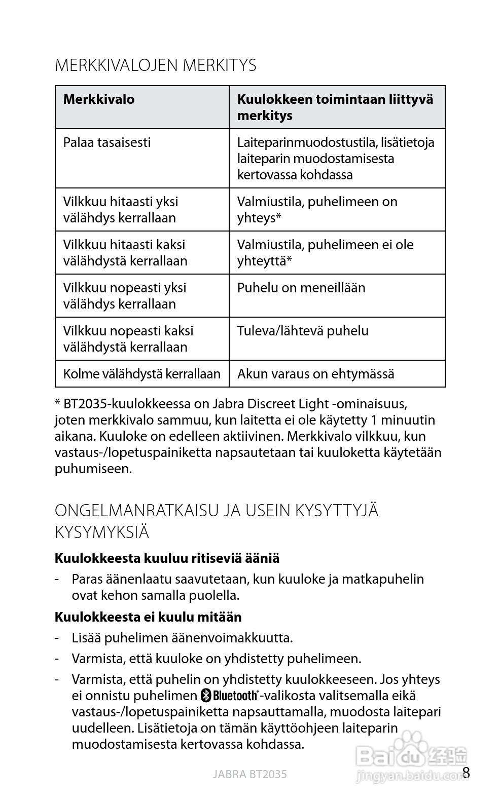 捷波朗BT2035蓝牙耳机使用说明书:[11]