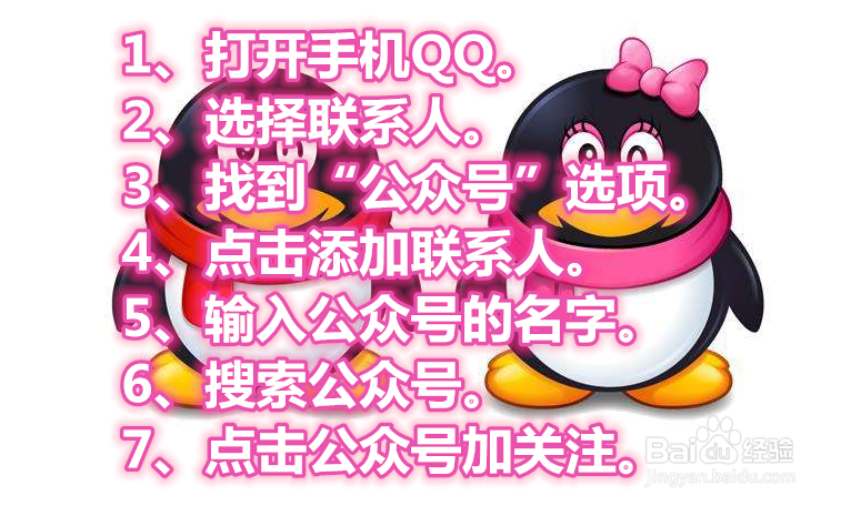 QQ如何查看自己关注的公众号和关注公众号?