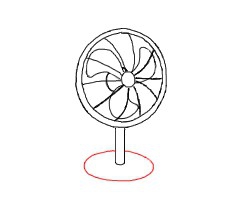 简笔画---怎么画一台电风扇