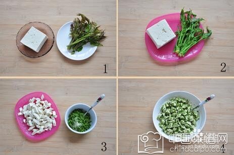 嫩香椿芽拌豆腐