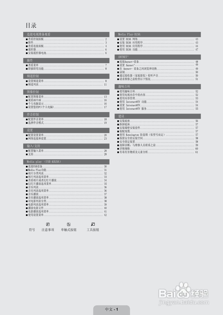 三星LA52B750U1F液晶彩电使用说明书:[1]