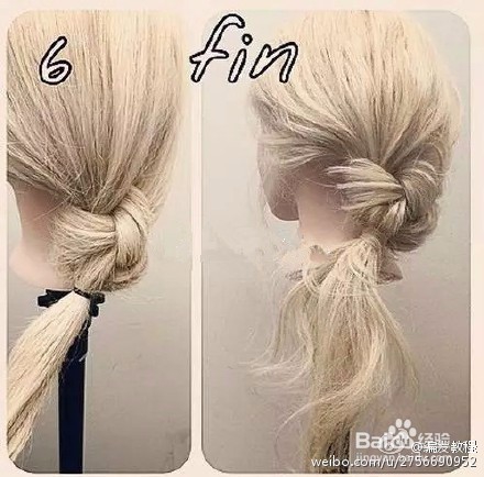 轻松几步打造结扣盘发