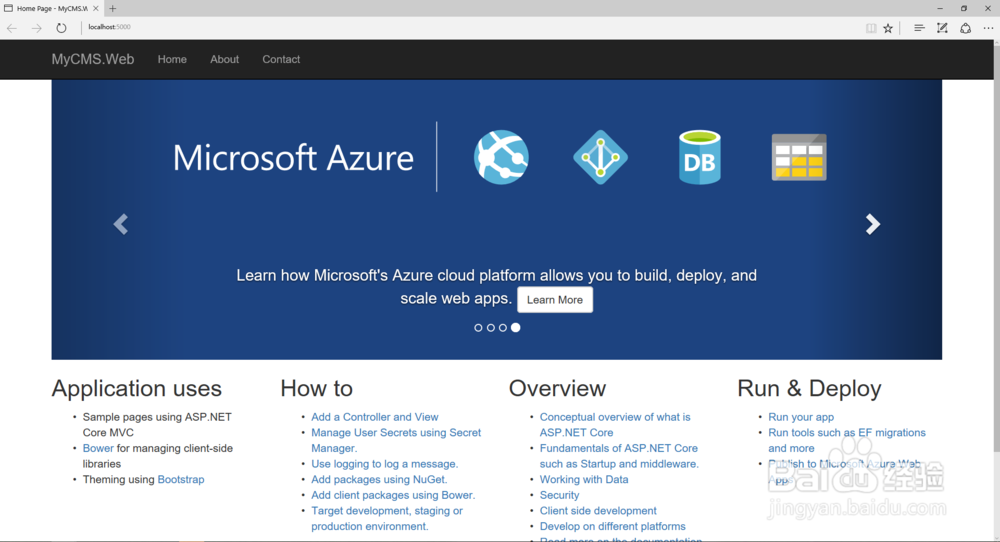 使用VS2017开发.Net Core MVC Web Application