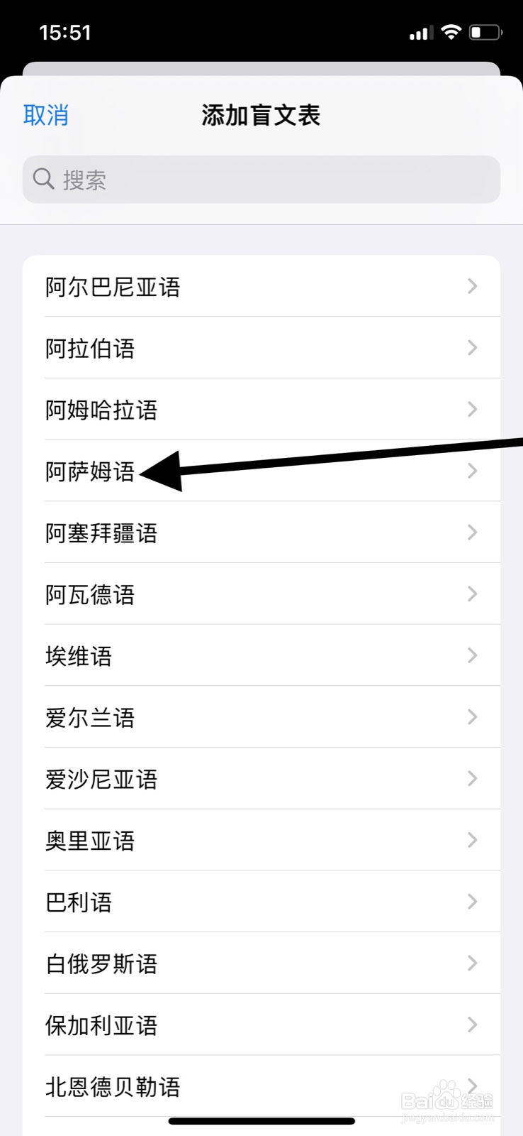 iPhone系统旁白如何添加“阿萨姆语”盲文表