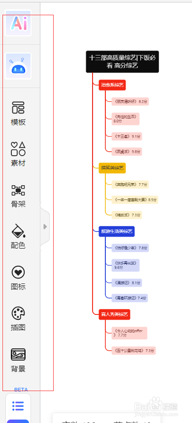如何用TreeMind树图绘制“好质量综艺树状图”?