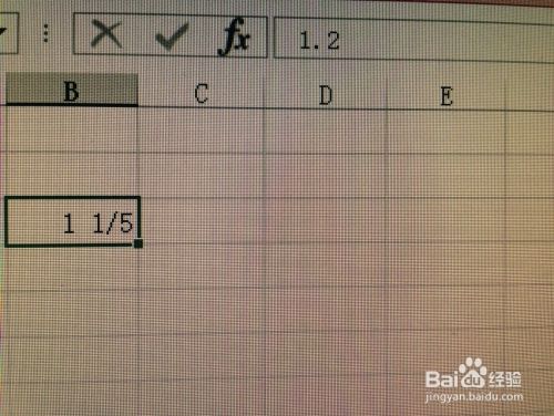 如何在excel表格中输入分数 百度经验