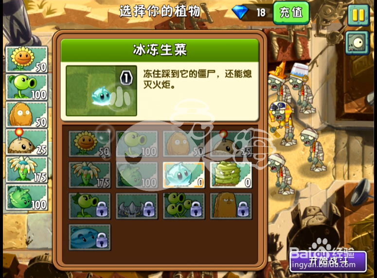 植物大战僵尸2攻略 神秘埃及 第二天二星