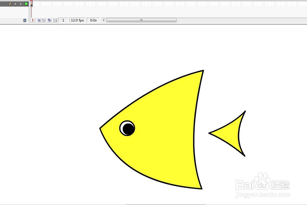 flash用三角形绘制一条热带鱼的教程