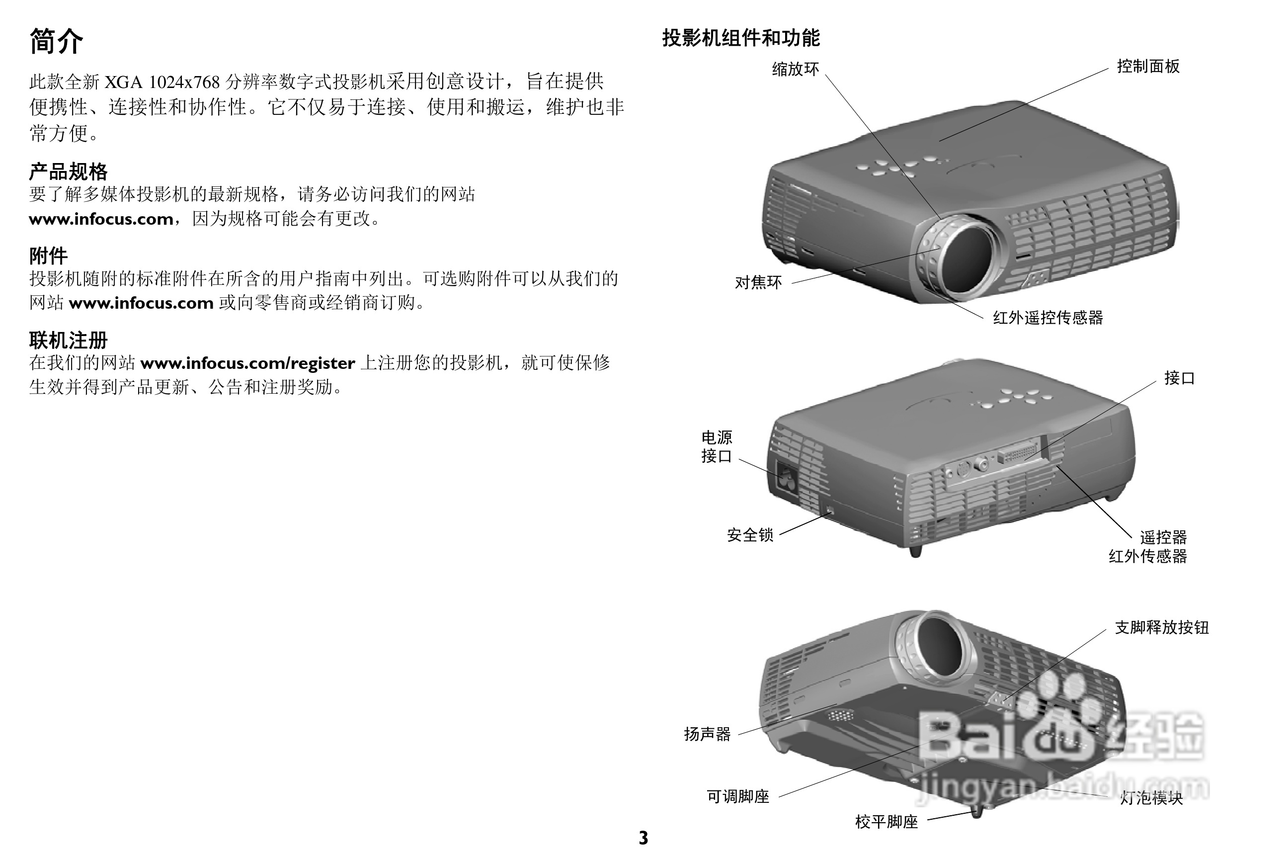 富可视 LP80投影机说明书:[1]