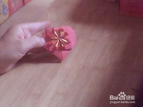 手工折纸 七夕折一个心花放 百度经验