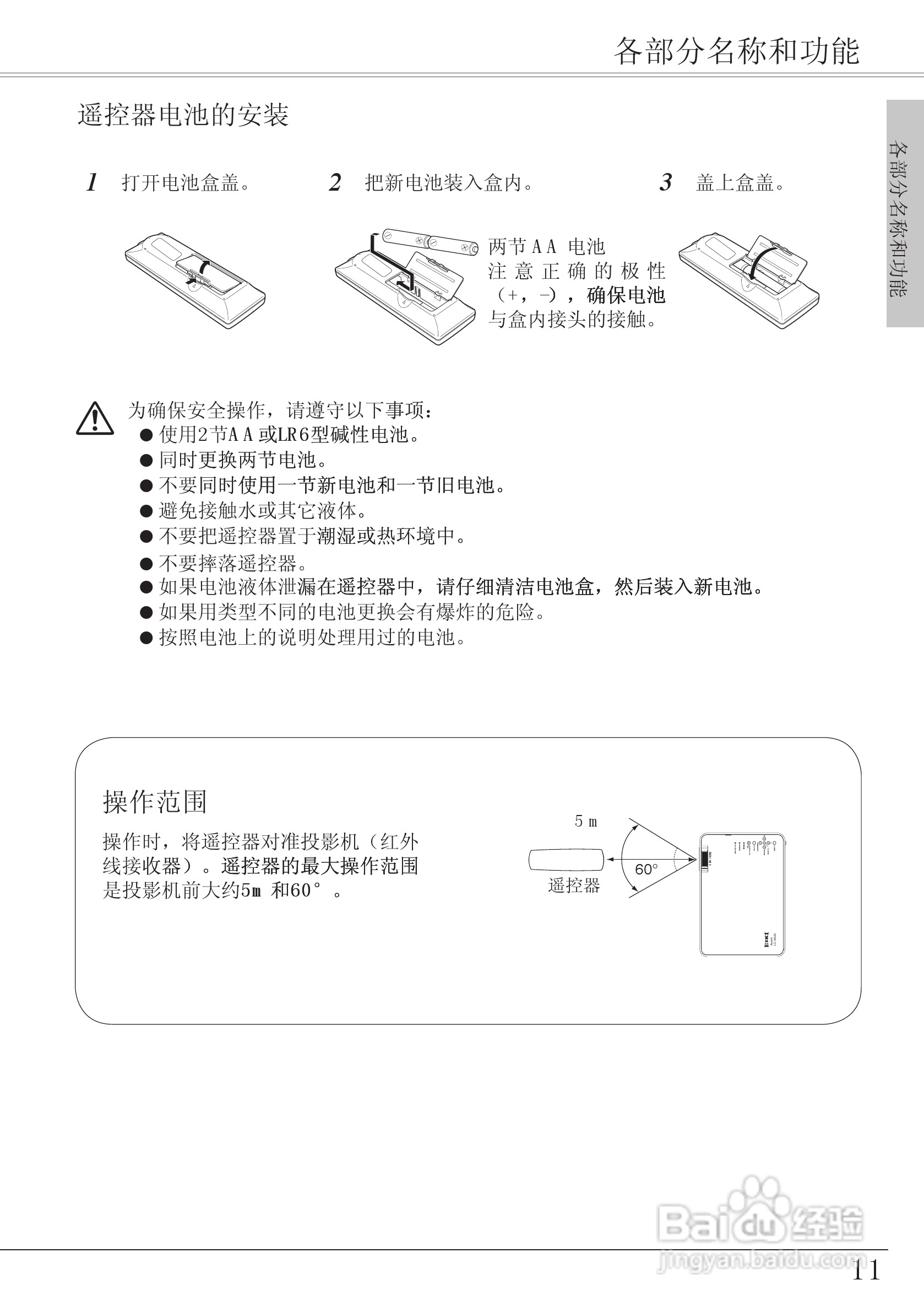 EIKI爱其 LC-XA20I投影机说明书:[2]