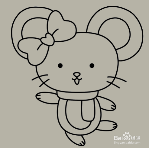 如何手工画老鼠的简笔画？