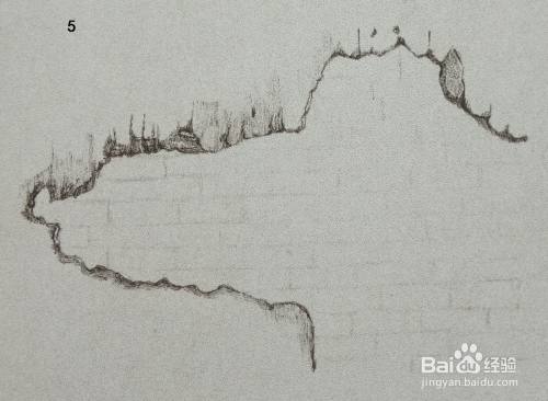 钢笔画：斑驳墙体的绘制方法