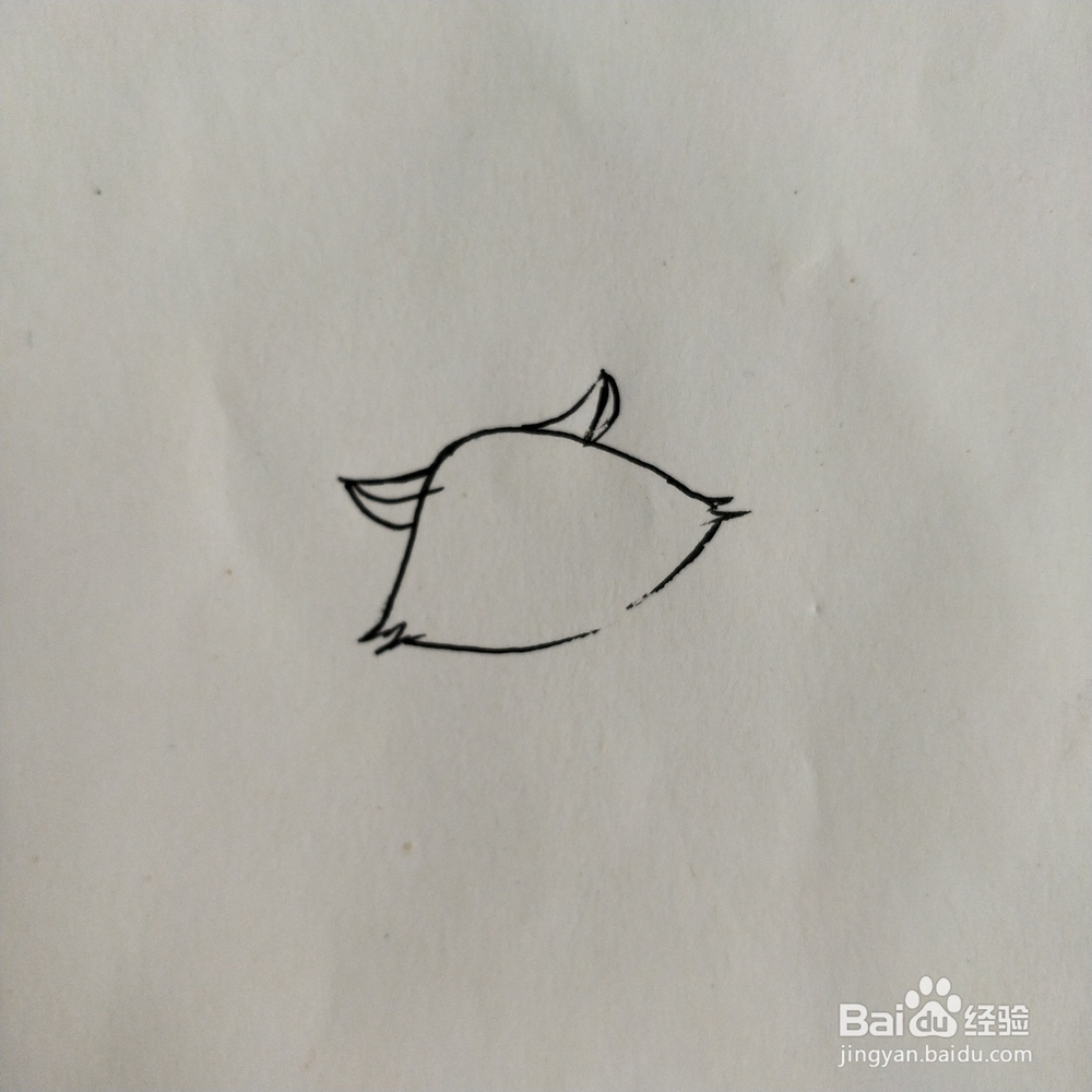 怎么画狐狸的卡通简笔画